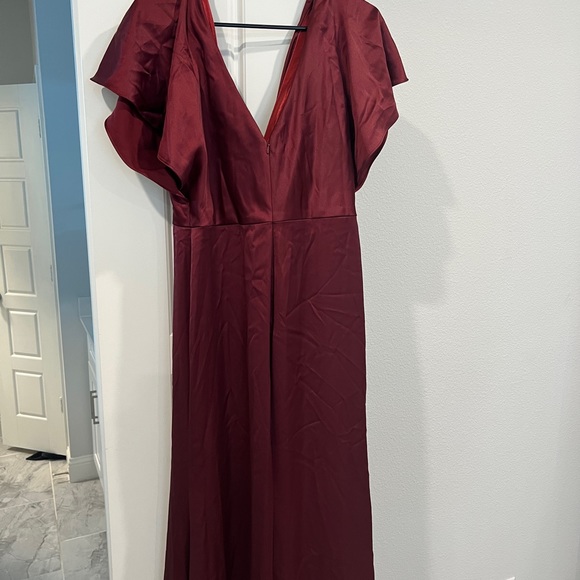 Revelry Gwen Satin Bridesmaid Dress - Picture 3 of 6